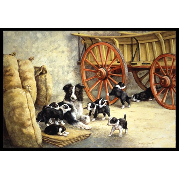 Carolines Treasures Border Collie Dog Litter Indoor or Outdoor Mat- 18 x 27 BDBA0118MAT - main